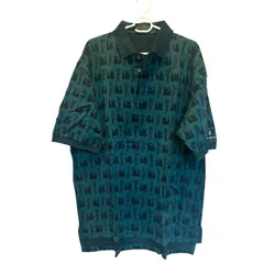 z1314 DESCENTE GOLF デサントゴルフ 柄物ポロシャツ グリーン