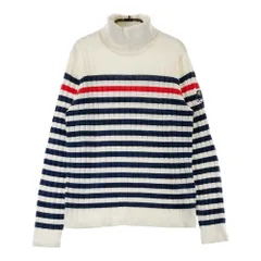 サイズ：L CALLAWAY キャロウェイ  タートルネック 長袖 ニットセーター ボーダー柄 ホワイト系 [240101377871] ゴルフウェア レディース ストスト