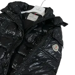 超美品 MONCLER モンクレール ダウンジャケット レディース ブラックダウンコート  ABILENE アビレーヌ フード付 ロゴワッペン  #ブラック  #レディース  #メンズ #ブラック