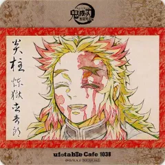 【中古】マグカップ・湯のみ 煉獄杏寿郎 コースター 「鬼滅の刃 無限列車編・遊郭編 キャラクター絵巻カフェ in ufotable Cafe×マチ★アソビCAFE 第二期」 ドリンクメニュー注文特典