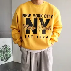 クラック 裏起毛 ヴィンテージ プリント オーバーサイズ ラウンド パーカー 3 カラー one size