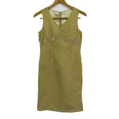 ロートレアモン ワンピース ノースリーブ ブランド トップス 日本製 レディース 2サイズ ベージュ LAUTREAMONT 【中古】