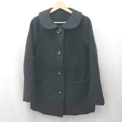 ■ ⊇ franche lippee ﾌﾗﾝｼｭﾘｯﾍﾟ カジュアル系 長袖 ピーターパンカラージャケット サイズＭ ブラック系 レディース E  【1507250013013】