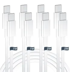 ★USB C ケーブル タイプc 1M/2M 各２本 PD対応 60W超急速充電 断線防止 高速データ転送 Type-C to Type-Cケーブル for iPhone