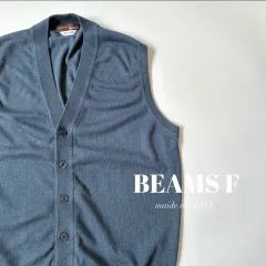 BEAMS F / イタリア製　コットンニット　ボタン　ベストのサムネイル