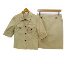 エポカ セットアップ シャツジャケット スカート ストレッチ ブランド 上下セット レディース 38/67サイズ ベージュ EPOCA 【中古】