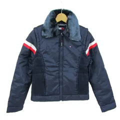 トミージーンズ ナイロンジャケット アウター 中綿ジャケット ジャンパー メンズ Sサイズ ネイビー TOMMY JEANS 【中古】