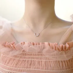 ネックレス シルバー レディース ジルコニア 馬蹄 おしゃれ シンプル デート