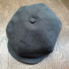 never trust シャンブレー・６方ベレー型キャスケット　KHAKI　　モッズ　レトロ　昭和　ハンチング