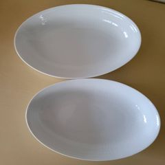 ロイヤルコペンハーゲン　ホワイト　パルメッテ　オーバル皿　2枚セット　606　食器　皿　 キッチン　お皿