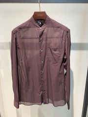 CARUSO Cotton Shirt in Burgundy　メンズ　シャツ　バーガンディ