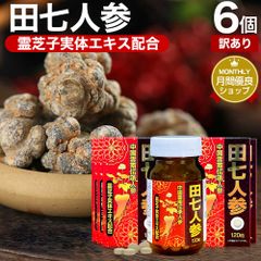 【訳あり】田七人参粒 120粒×6個セット 約180日分 賞味期限 送料無料 宅配便 | 田七人参 田七人参サプリメント 田七人参サプリ でんしちにんじん 伝七人参 ニンジンサプリ ニンジンサプリメント 人参 霊芝 れいし レイシ エキス サプリ サプリメント