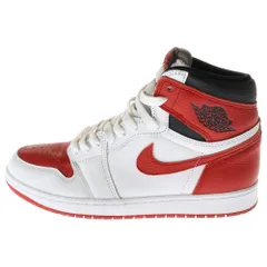 NIKE (ナイキ) AIR JORDAN 1 RETRO HIGH OG HERITAGE 555088-161 エアジョーダン1 レトロ ヘリテージ ハイカットスニーカー ホワイト/レッド US9.5/27.5cm