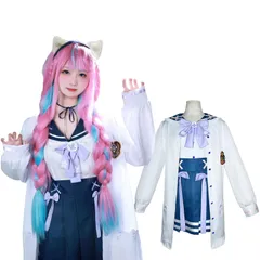 ホロライブ湊あくあ セーラー服 コスプレ フルセット ウィッグ Amazon.co.jp: 湊あくあ コスプレ衣装 セーラー服メイド服