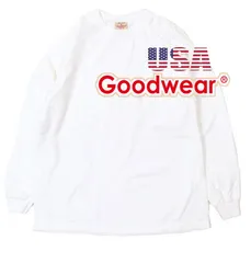 Goodwear グッドウェア 2W7-8518 USAコットン 袖リブ ポケットロンT WHITE