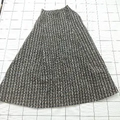 ◇ Θ ポワントリュネ 光沢加工 ロング丈 キュロット スカート サイズF ブラック ゴールド系 レディース E  【1508260029698】