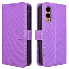 arrows We2 ケース 手帳 F-52E チェック柄 手帳 ケース 【Color】パープルのサムネイル