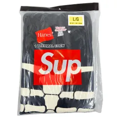 SUPREME シュプリーム 25AW Hanes Bones Thermal Crew (1 Pack) サーマル ロングＴシャツ ブラック サイズL 正規品 / 45097