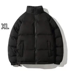 [XL] メンズ ファッション 服 男性用 オシャレ シンプル 大人 かっこいい 大きいサイズ ストリート 紳士服 冬 厚手 綿 コート スタカラー ブレッド 無地 アメリカンコットン ジャケット