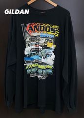 GILDAN ギルダン レーシング ロンT ブラック メンズ3XL 古着 中古 10773