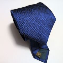 【新古B級品】KNIGHTSBRIDGE ネクタイ【柄・色：ブルー.素材：シルク.大剣幅：約9.5cm.状態：美品.】【残り１点早い者勝ち】