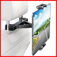 【特価商品】タブレットホルダー 車 後部座席 車載ホルダー ヘッドレスト取付 車載 タブレット ホルダー 360°回転 車 ipad ホルダー 折りたたみ Uneawit 伸縮 後部座席用5-12.9インチ対応 車用 ホルダー ヘッドレスト用 後席用 転落防止のサムネイル