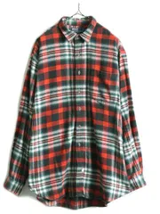 90s POLO ポロ ラルフローレン チェック ヘビーフランネル シャツ XL