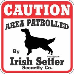 Caution コーションサインボード　アイリッシュセッター　Irish Setterアメリカ直輸入　新品未使用