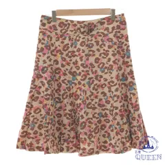 ☆美品☆ SONIA BY SONIA RYKIEL ソニアバイソニアリキエル スカート ひざ丈 フレア レディース 豹 レオパード 40 901-3493 送料無料 古着