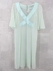 ◇ UNITED ARROWS ユナイテッドアローズ 五分袖 膝下丈 ワンピース サイズ40 グリーン系 レディース  【1002800849413】
