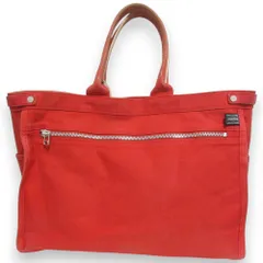 PORTER GIRL ポーターガール 吉田カバン ネイキッド キャンバス トートバッグ L レッド系 レディース 古着 中古 USED