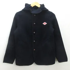 Q■美品■DANTON/ダントン JD-8458 WOMウールモッサ シングルフードジャケット■紺【 36 】LADIES/93【中古】