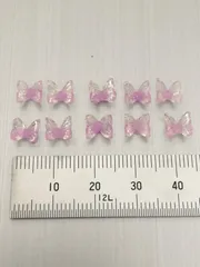樹脂カボションパーツ　蝶10個レジン.ネイルデコパーツ