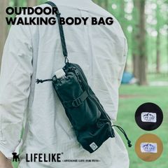 【OUTDOORウォーキングボディバッグ】 お散歩バッグ マナーポーチ ショルダー コンパクト 犬 うんち バッグ ペット 犬用 ドッグ うんち袋グッズ シンプル 耐水 耐久性 軽量 消臭 散歩 おでかけ［ライフライク LIFELIKE公式］