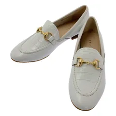 【美品】  REGAL / リーガル | クロコ型押し ビット ローファー | 23.5 | ホワイト | レディース