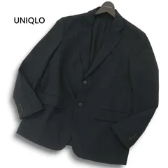 23SS★ UNIQLO ユニクロ 春夏 感動ジャケット★ 2B テーラード ジャケット Sz.L メンズ 黒
