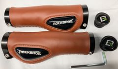ROCKBROS(ロックブロス)  ハンドルグリップ 自転車グリップ サイクルグリップ ストレートハンドル　ブラウン　左右セット