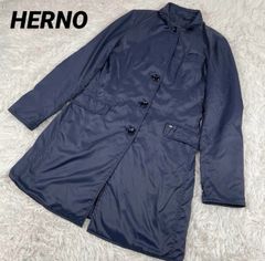 HERNO ヘルノ　フライトコート　L相当　定価約10万　ネイビー　ネックピロー