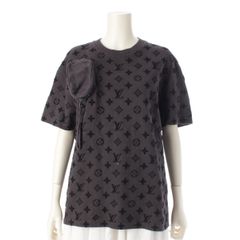 ルイヴィトン 20SS ヴァージルアブロー モノグラム フックアンドループ ポーチ付 半袖Ｔシャツ トップス カットソー JYH HIY74W チャコール M【中古】