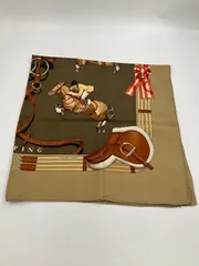 美品　エルメス　カレ90 スカーフ　JUMPING ジャンピング　馬　サドル エルメス スカーフ カレ90 JUMPING ジャンピング 乗馬 LEDOUX