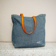 デニムBAG（レザー部牛皮使用）【T.K GARMENT SUPPLY】
