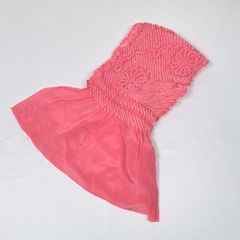 帯揚げ　ピンク　中抜き絞り　桃色　185