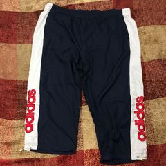 XL　adidas ナイロン パンツ ウインドパンツ アディダス 紺 ネイビー シャカパン　輸入　古着