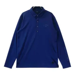 サイズ：L CALLAWAY キャロウェイ  長袖ポロシャツ 総柄 ネイビー系 [240101409915] ゴルフウェア メンズ ストスト