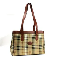 バーバリー トートバッグ ショルダ－バッグ 肩掛け PVC ゴールド金具