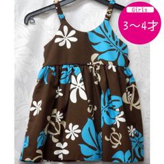 ムームー ドレス キッズ ハワイアン キャミソール 子供用 3歳 4歳 Dress 海外挙式参列用 女の子 幼児 ハワイ直輸入 No.64