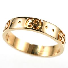 GUCCI グッチ アイコンリングK18YG イエローゴールド SIZE:11号 AU750 指輪