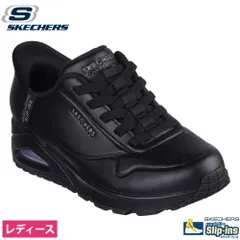 スケッチャーズ レディース スニーカー スリップインズ ウノ イージー エア SKECHERS UNOEASYAI 177112 ブラック 黒