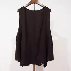 #snc 詩仙堂 シセンドウ ベスト・ジレ 茶 ちりめん 日本製 レディース [961870]