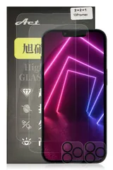 Act ガラスフィルム iPhone 13 pro max 用 ガラスフィルム+カメラフィルム(2枚セット) 保護フィルム 強化ガラス ガイド枠付き 日本旭硝子製素材 指紋防止 反射防止 高透過率 硬度9H 飛散防止 キズ防止